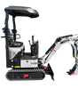 HAIHONG CTX8000 1.1T KOOP DIESEL - MINI EXCAVATOR Includes 200mm Bucket, Hydraulic Thumb Grab & Spring Quick Hitch