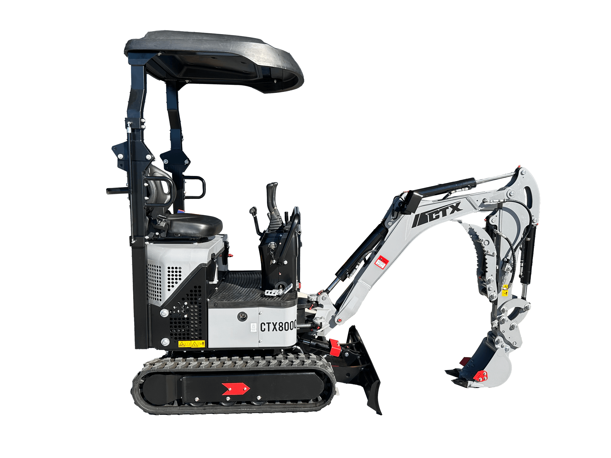 HAIHONG CTX8000 1.1T KOOP DIESEL - MINI EXCAVATOR Includes 200mm Bucket, Hydraulic Thumb Grab & Spring Quick Hitch