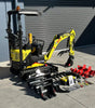 HAIHONG CTX8010 1.2T KOOP DIESEL - MINI EXCAVATOR Includes 200mm Bucket, Hydraulic Thumb Grab & Spring Quick Hitch