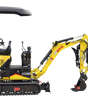 HAIHONG CTX8010 1.2T KOOP DIESEL - MINI EXCAVATOR Includes 200mm Bucket, Hydraulic Thumb Grab & Spring Quick Hitch