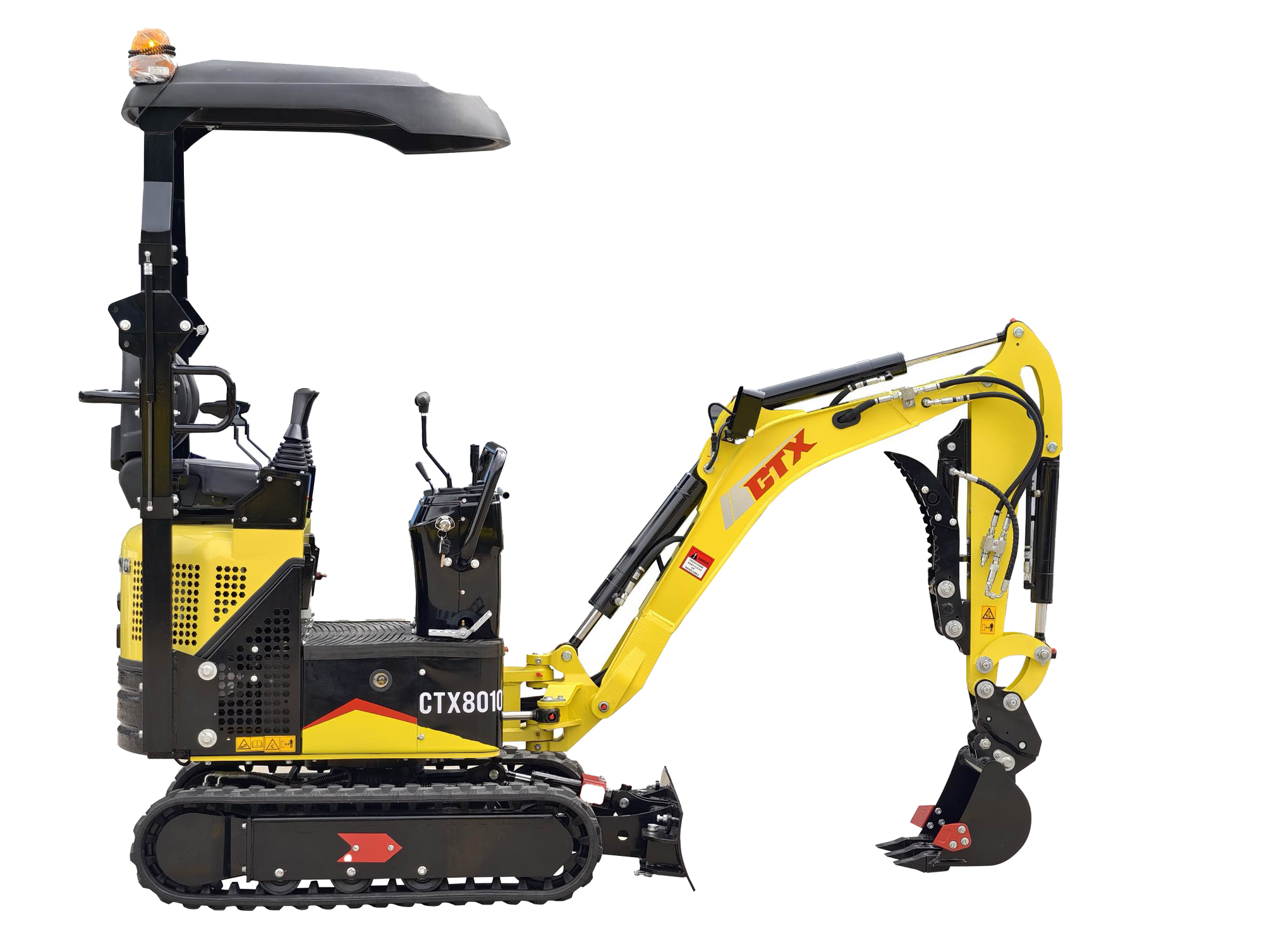 HAIHONG CTX8010 1.2T KOOP DIESEL - MINI EXCAVATOR Includes 200mm Bucket, Hydraulic Thumb Grab & Spring Quick Hitch