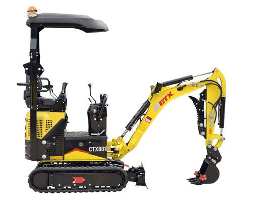 HAIHONG CTX8010 1.2T KOOP DIESEL - MINI EXCAVATOR Includes 200mm Bucket, Hydraulic Thumb Grab & Spring Quick Hitch